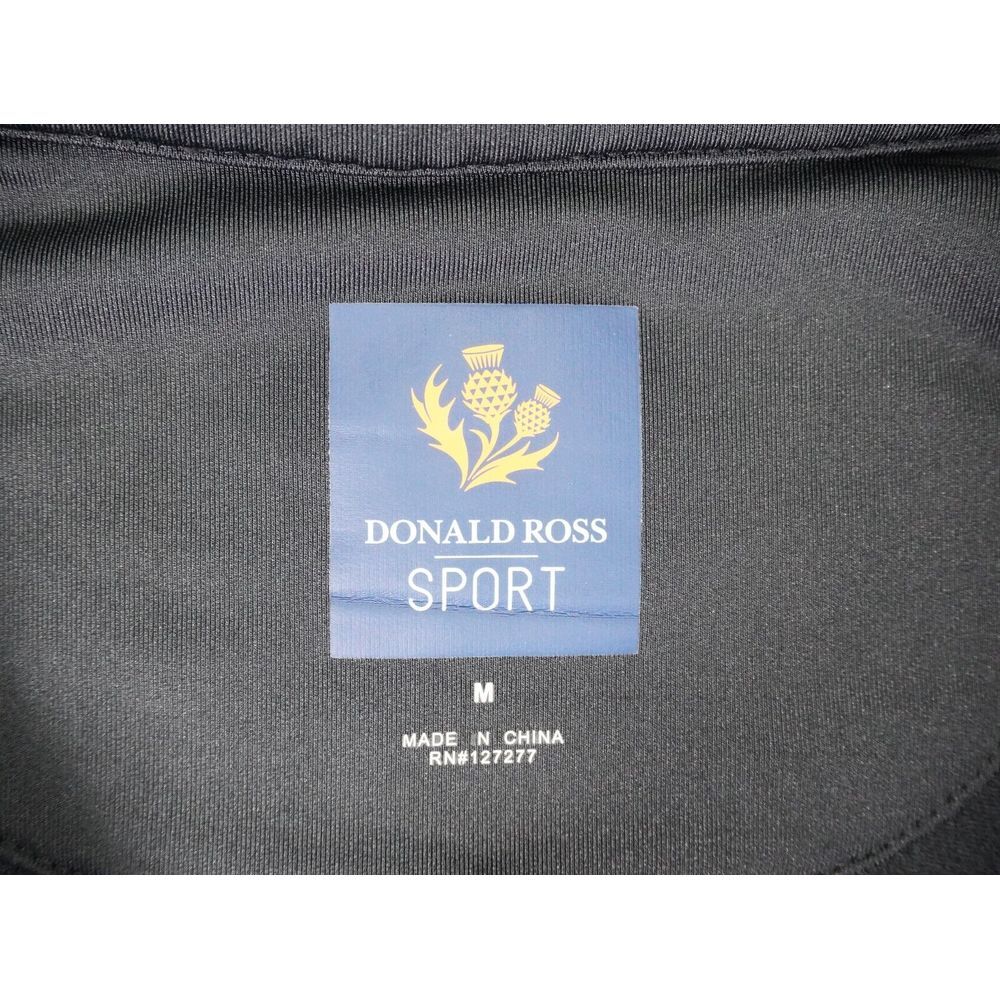 Donald Ross Jacket Mens Medium Black Gray‎ Camo Long Sleeve Full Zip Hybrid Golf - Picture 7 of 11